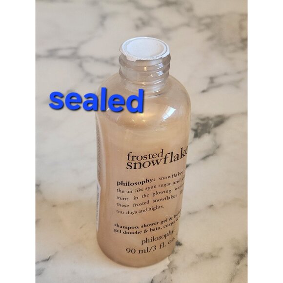 Philosophy Frosted Snowflakes Shampoo Shower Gel & Bubble Bath 3 fl. Oz. Sealed - Picture 4 of 4